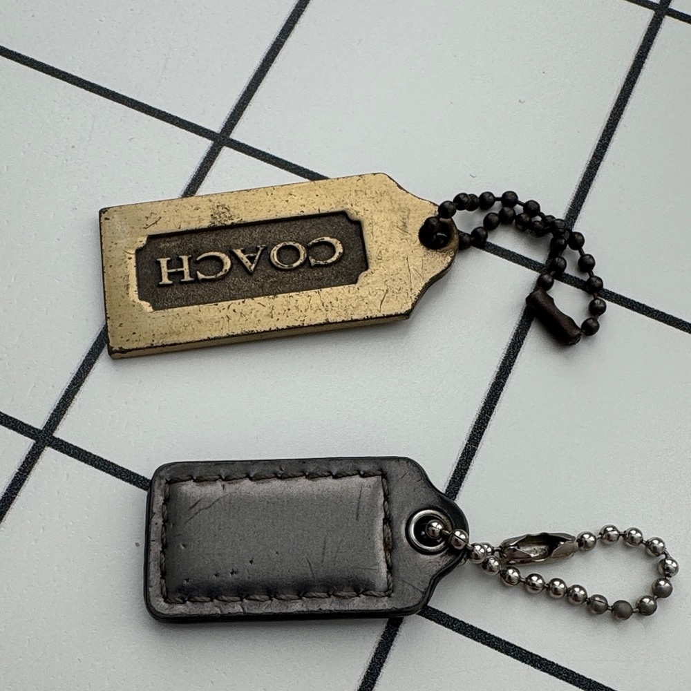 Coach Brass and Charcoal Keychains - Picture 2 of 2